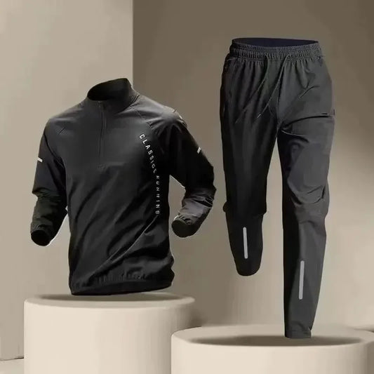 2024 Korean Fashion Quick Dry Jacket Suit Two-piece Outdoor Running Sets Sports Pants Clothes JOGGERS Reflective Sportswear