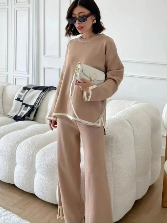 2 Piece Suit, Spring Casual Split Cardigan and Pants