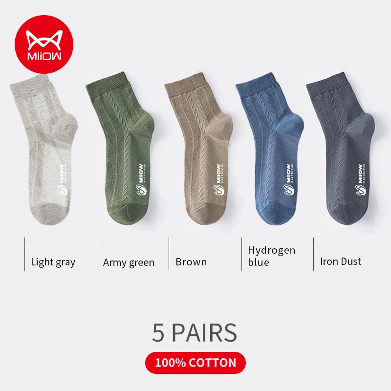 Men's Cotton Socks (5 Pairs)