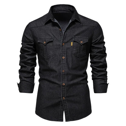 Men's Long Sleeve Denim Shirt