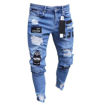 Fashion Jeans Men´s Branded Men's Clothes Clothes Skinny Slim Jean Black Pencil Pants Man Streetwear Fit Cargo Jeans for Men