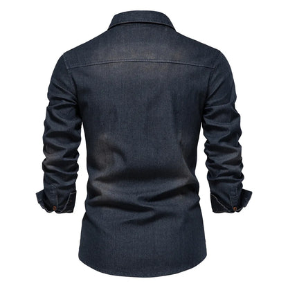 Men's Long Sleeve Denim Shirt