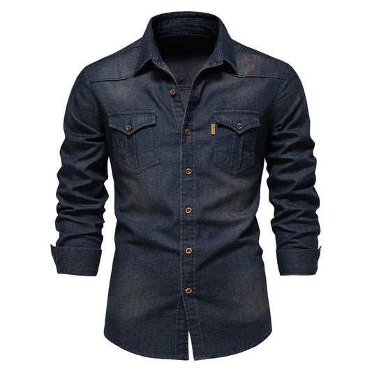 Men's Long Sleeve Denim Shirt