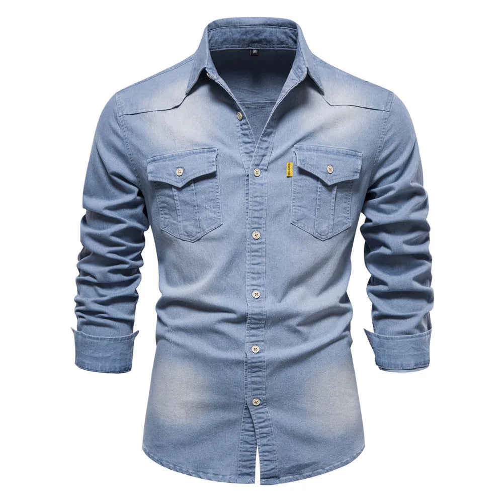 Men's Long Sleeve Denim Shirt