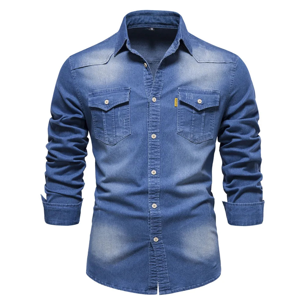 Men's Long Sleeve Denim Shirt